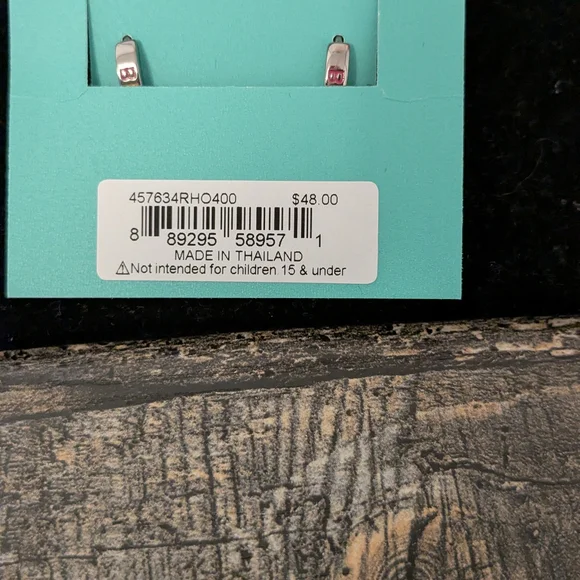 Kurt Geiger Silver Hoop Earrings with Blue Accents - Picture 5 of 5